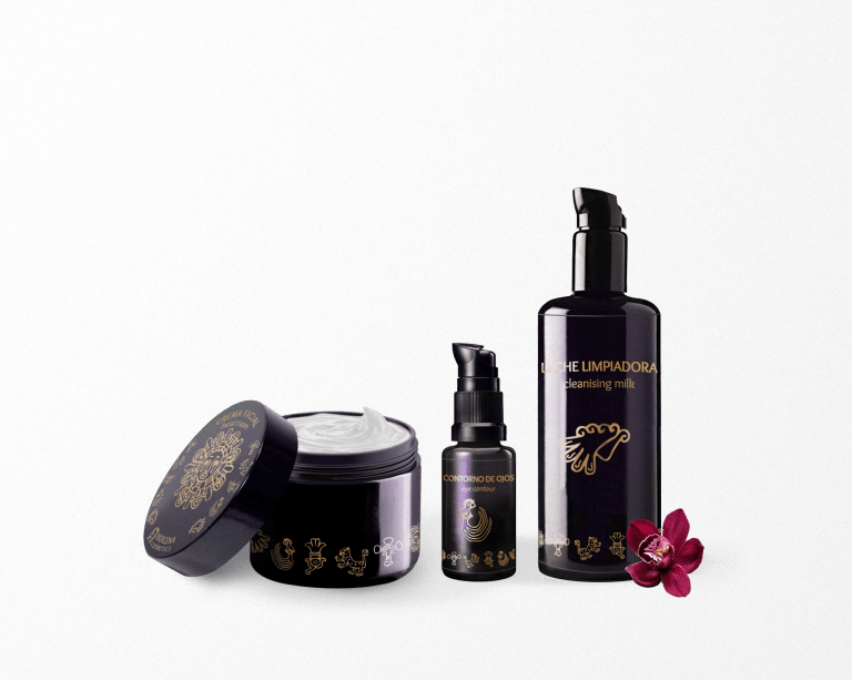 Lineup familia de productos etiquetas envases branding packaging