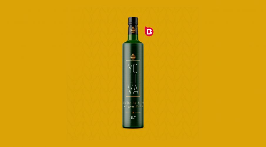 Diseño grafico de la etiqueta AOVE aceite de oliva virgen extra