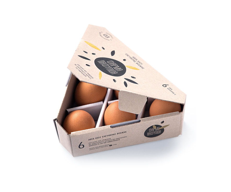 Diseño gráfico de cajas de huevos camperos packaging primario