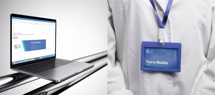 Aplicacion de branding en entorno corporativo bio tecnologia 03