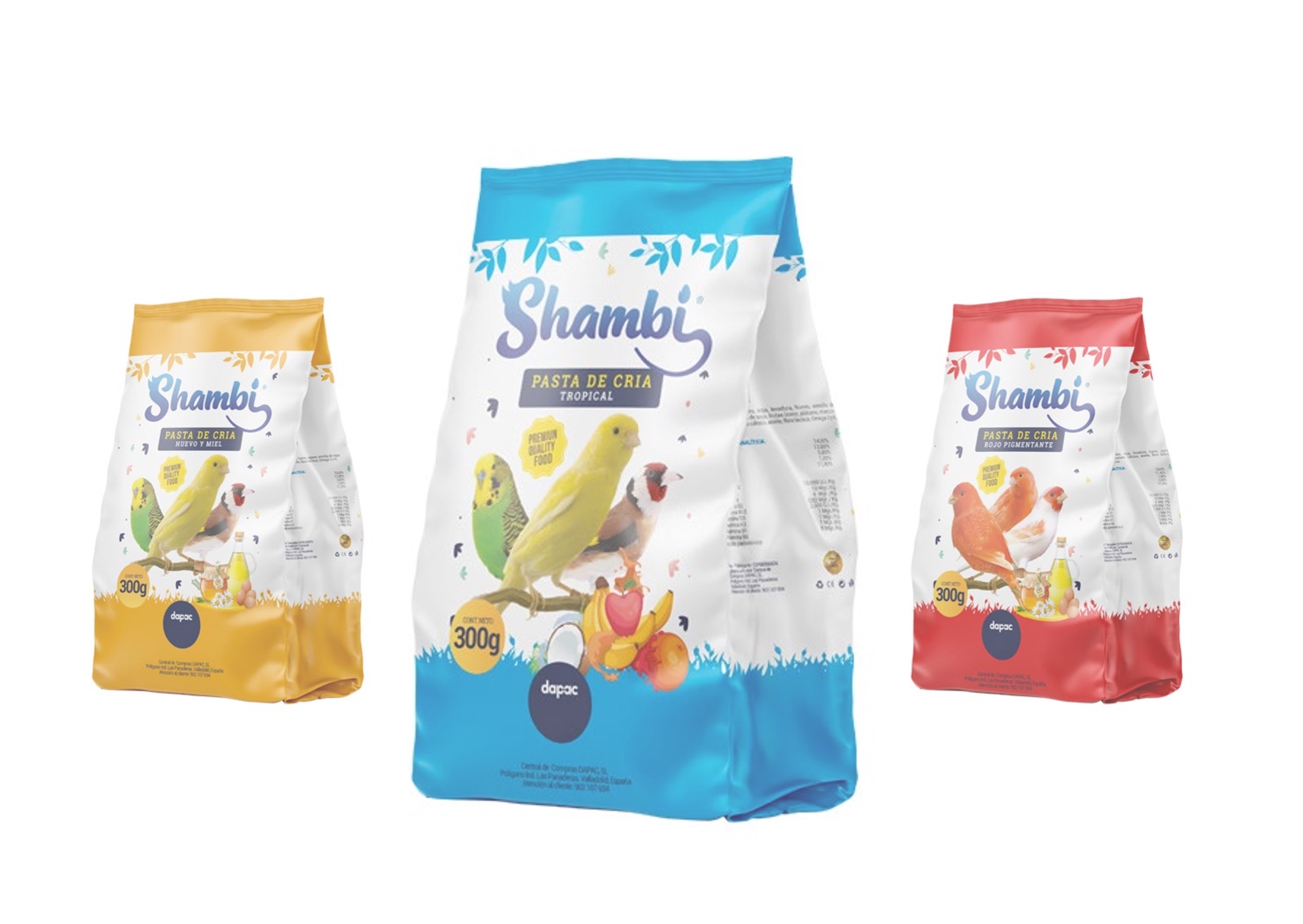 diseño de la arquitectura de marca de los alimentos para mascotas Shambi