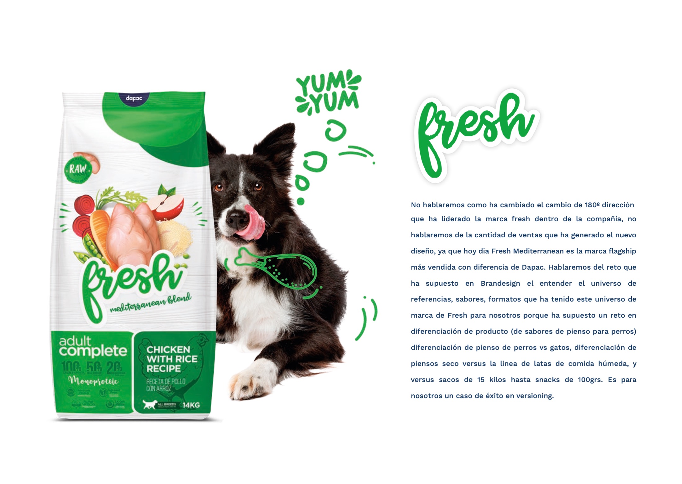 diseño de la nueva marca de piensos para perros y gatos fresh