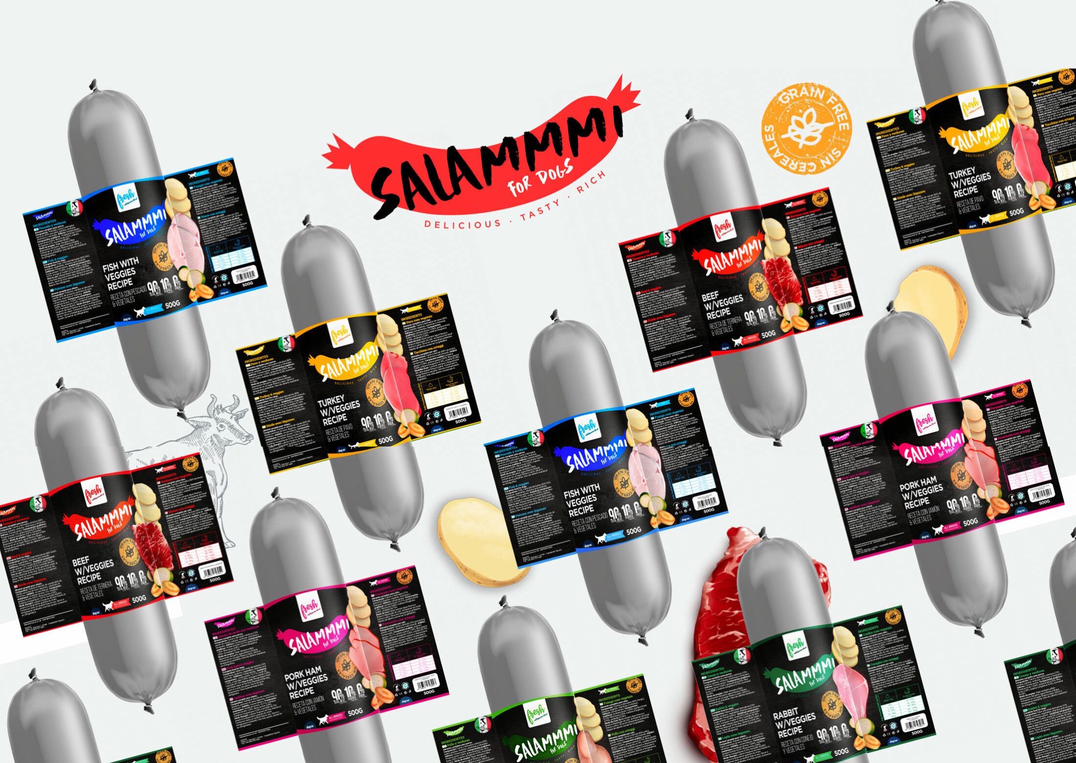diseño de las etiquetas para alimentacion húmeda mascotas