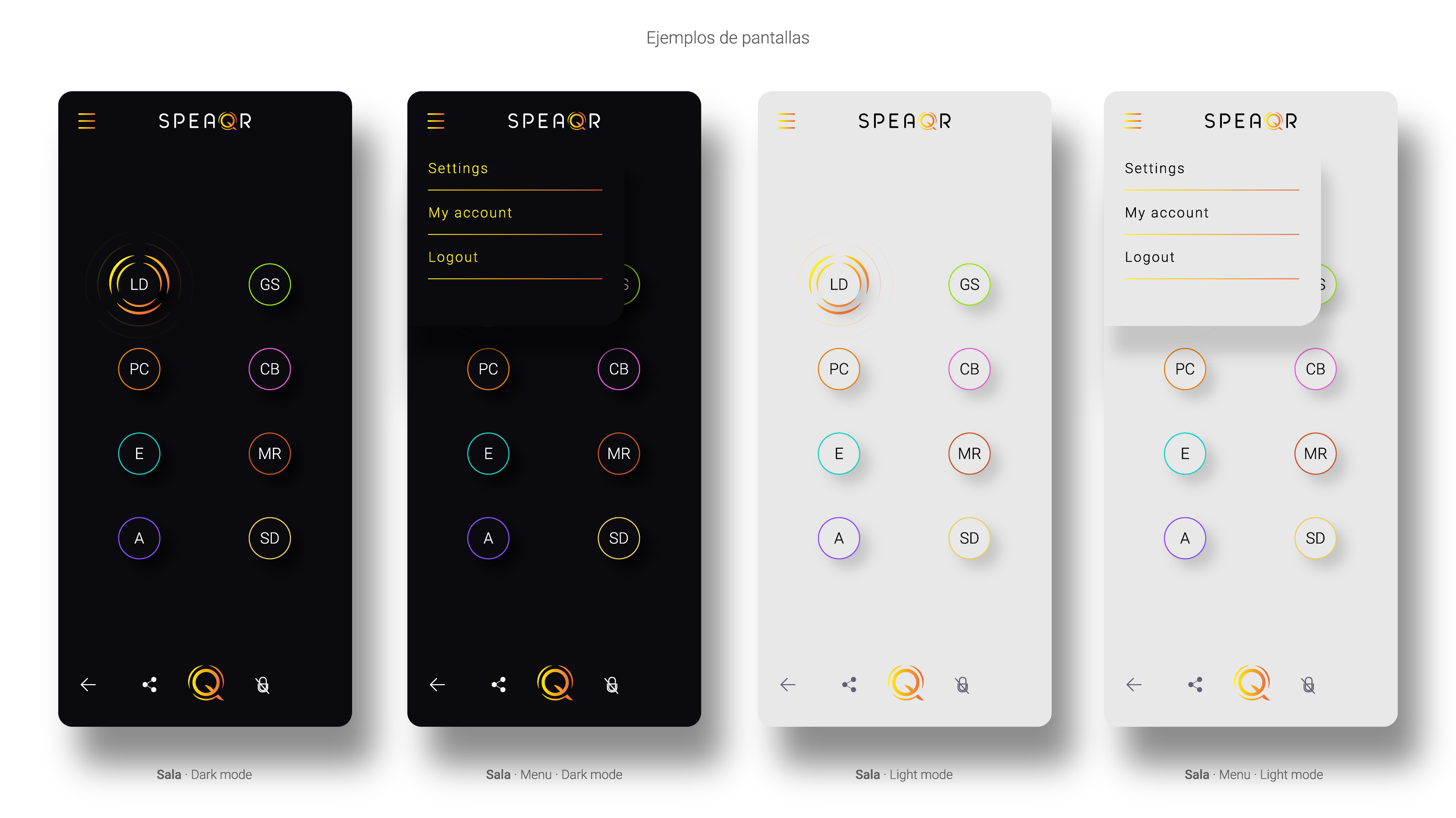 Diseño de la pantalla de inicio de sesión de la app
