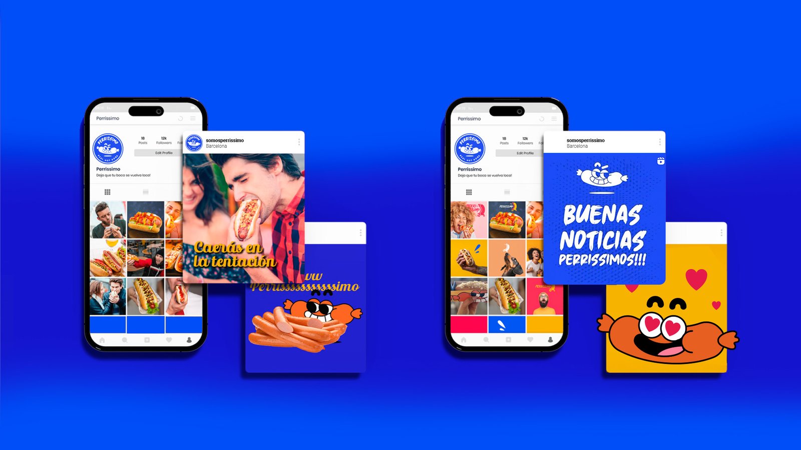 diseño del feed y publicaciones de instagram para perrisssimo