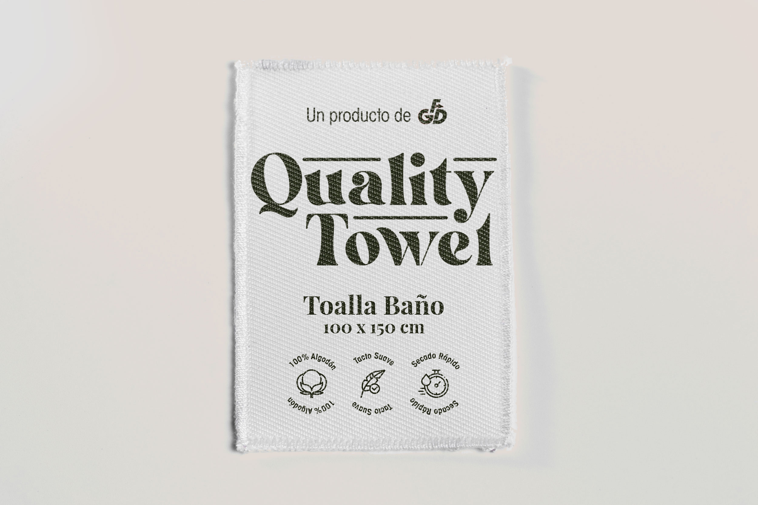 Diseño innovador de etiquetas para toallas de calidad Diseño innovador de etiquetas para toallas de calidad