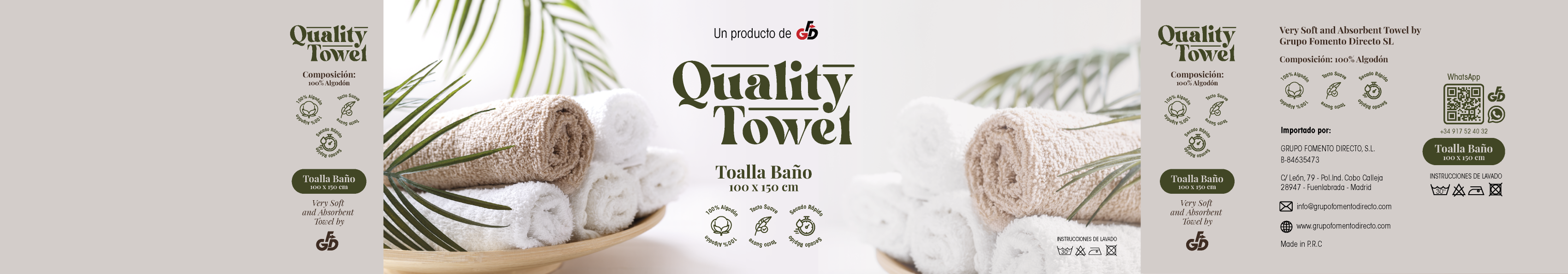 Aprende cómo elegimos tipografías y colores para transmitir la suavidad y calidad de las toallas en cada etiqueta.