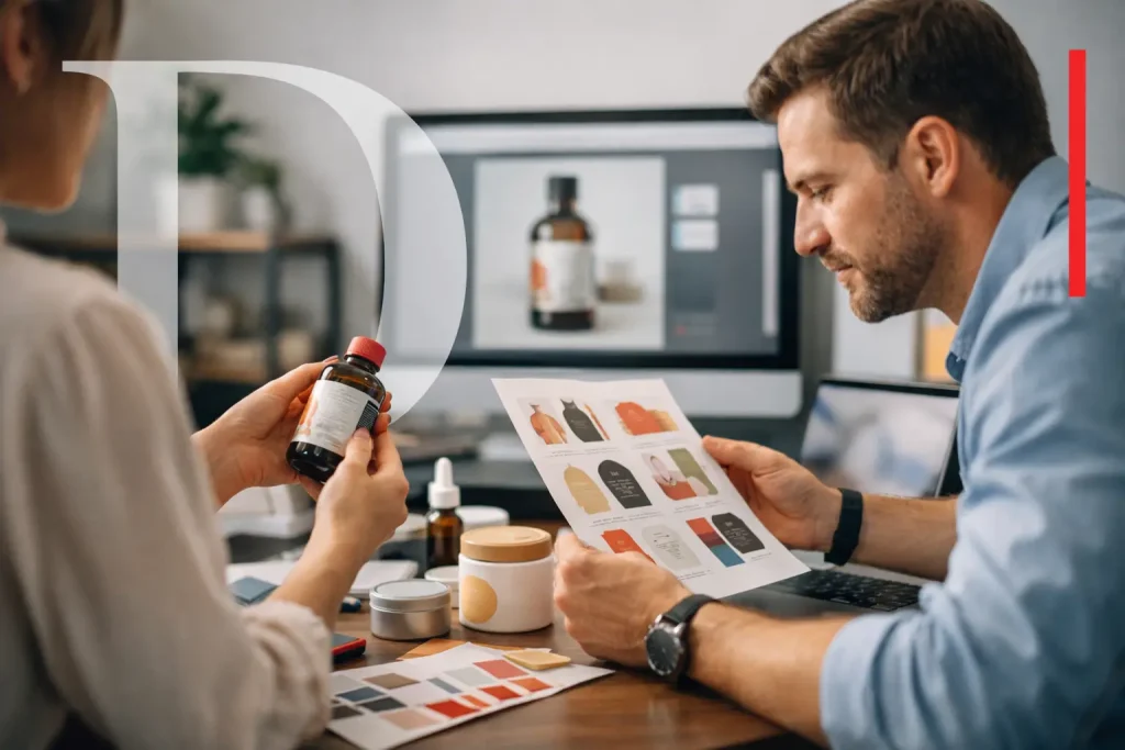 Diseño de etiquetas de producto que vende