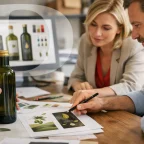 Diseño de etiqueta de aceite de oliva virgen extra