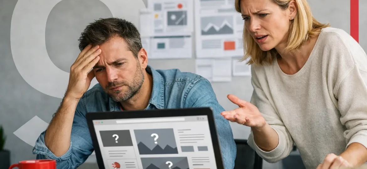 9 errores de diseño web que hacen perder clientes