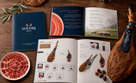 Diseño editorial que convierte el jamón ibérico en una herramienta de venta para profesionales
